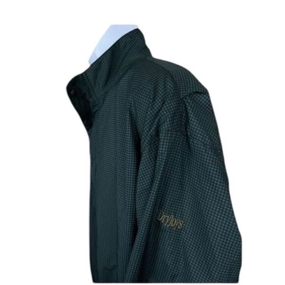 DryJoys by FootJoy Green Houndstooth 1/2 Zip Rain, Wind Golf Jacket L New - Picture 5 of 9